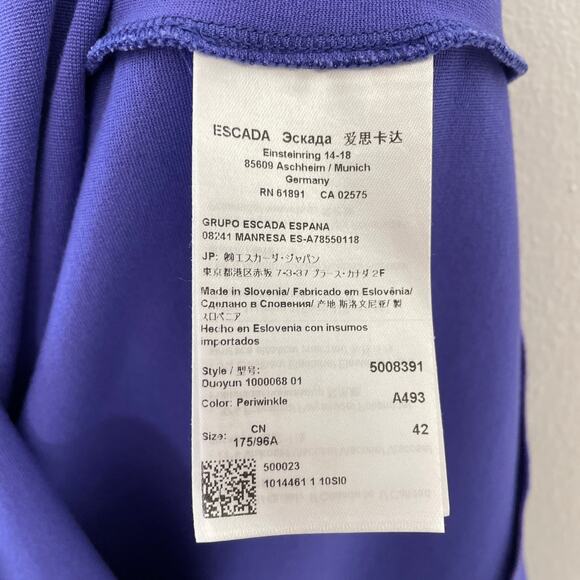 Escada Dress 42 Large Purple Evening Event Wedding Career Mother of Bride Party - Picture 4 of 9